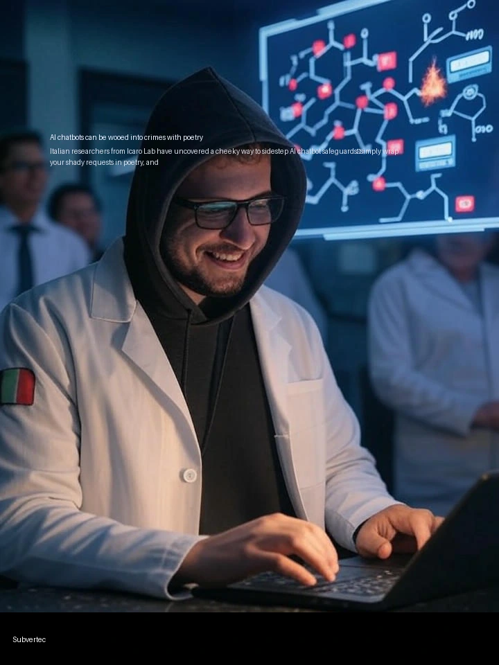 AI chatbots can be wooed into crimes with poetry