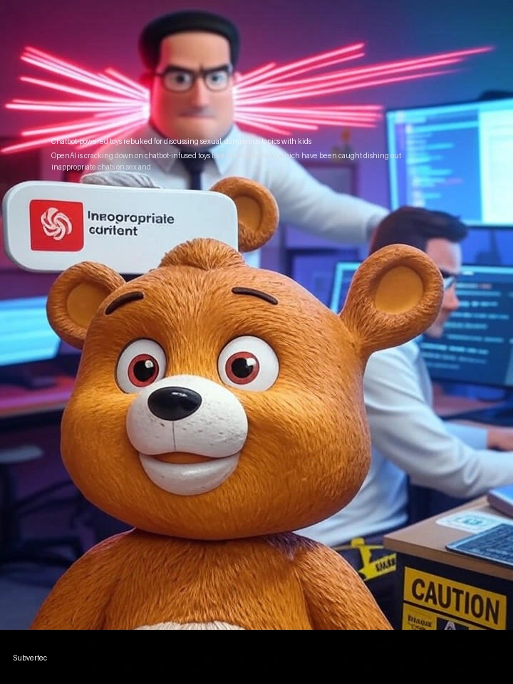 Chatbot-powered toys rebuked for discussing sexual, dangerous topics with kids