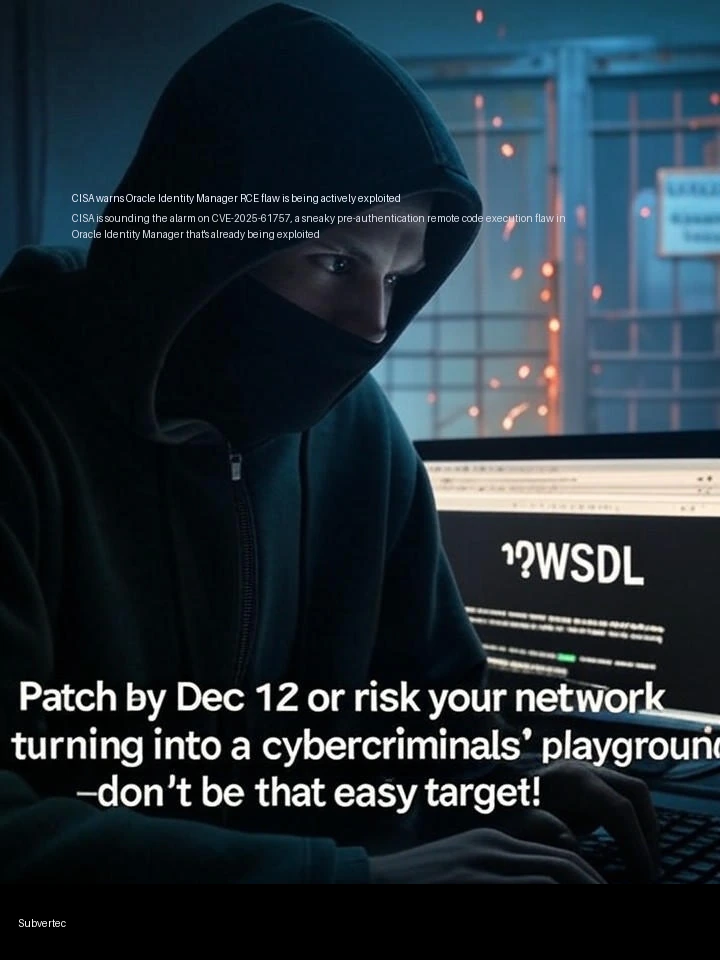 CISA warns Oracle Identity Manager RCE flaw is being actively exploited