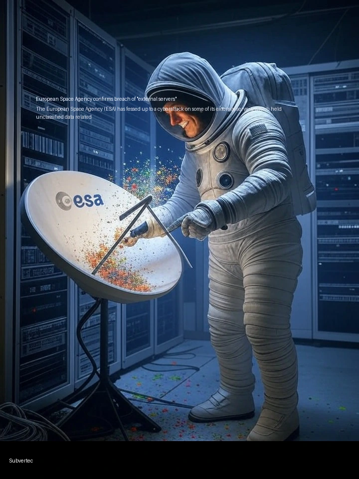 European Space Agency confirms breach of "external servers"