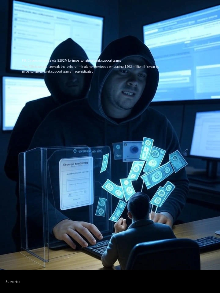 FBI: Cybercriminals stole $262M by impersonating bank support teams