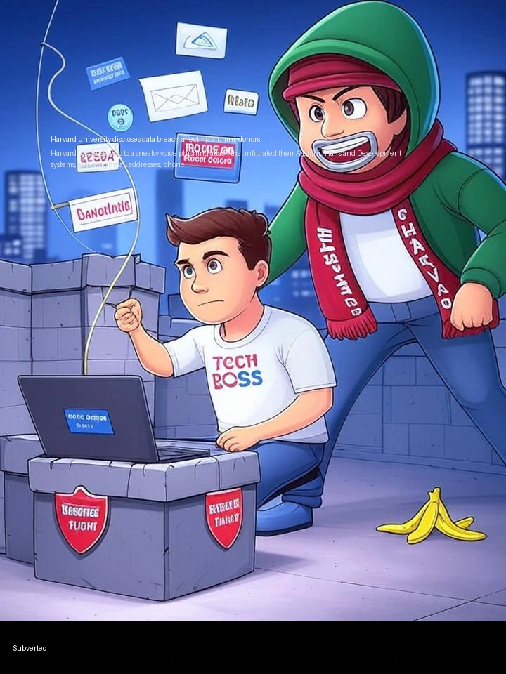 Harvard University discloses data breach affecting alumni, donors