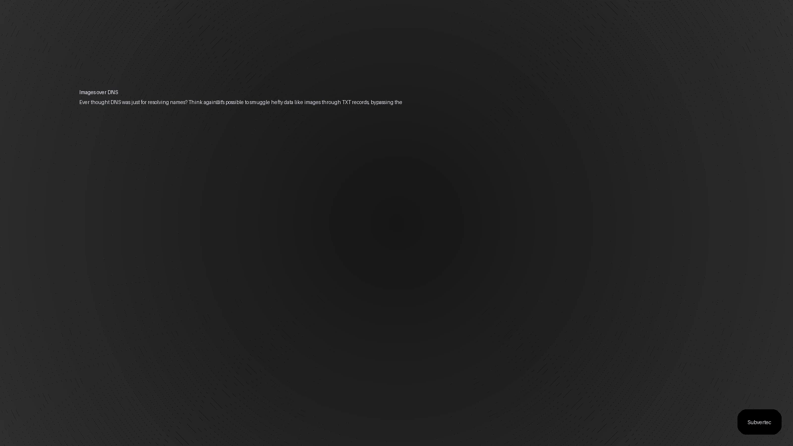 Images over DNS